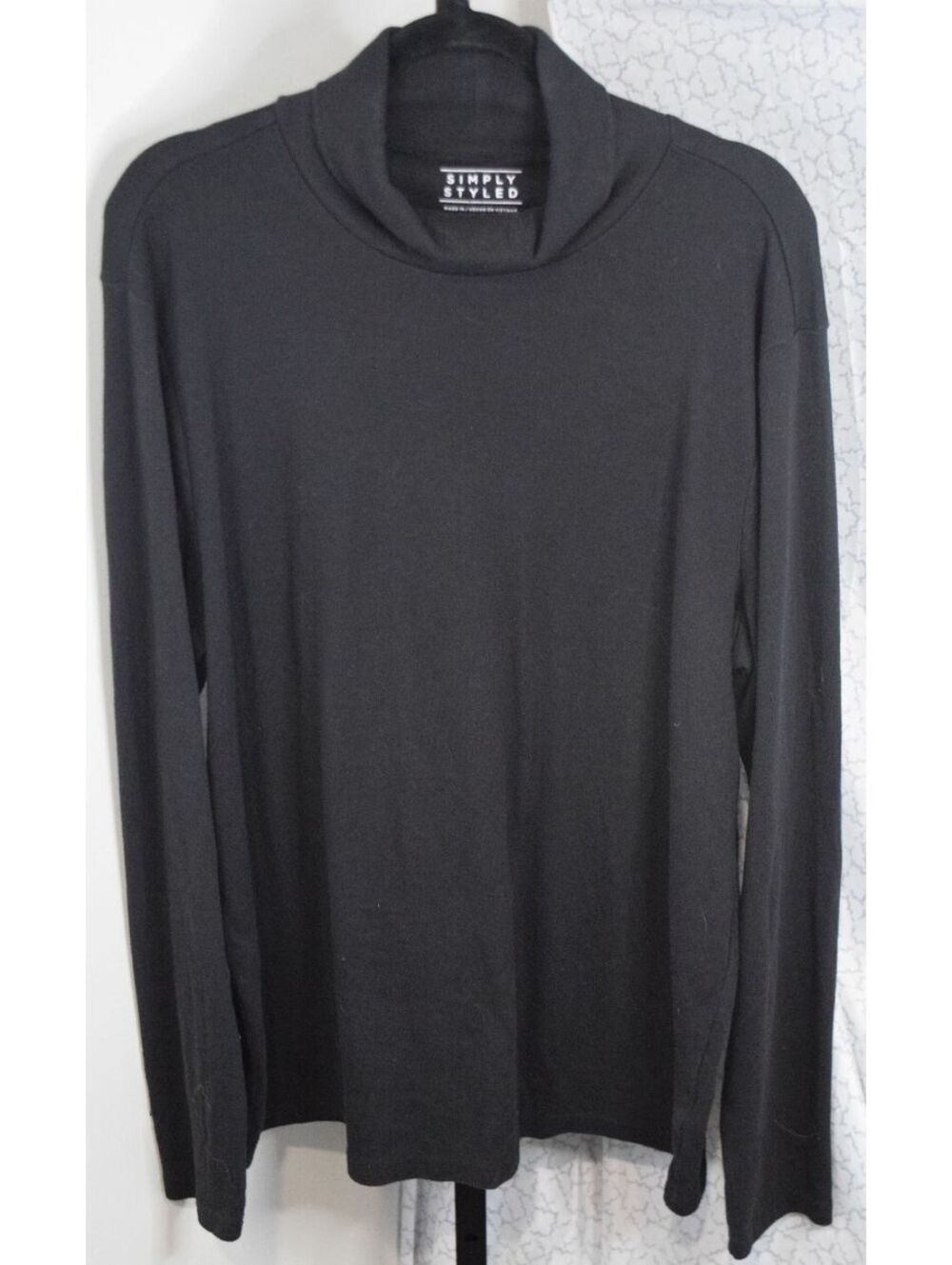 Simply Styled Women's 2XL Black Cowl Neck Long Sleeve Top